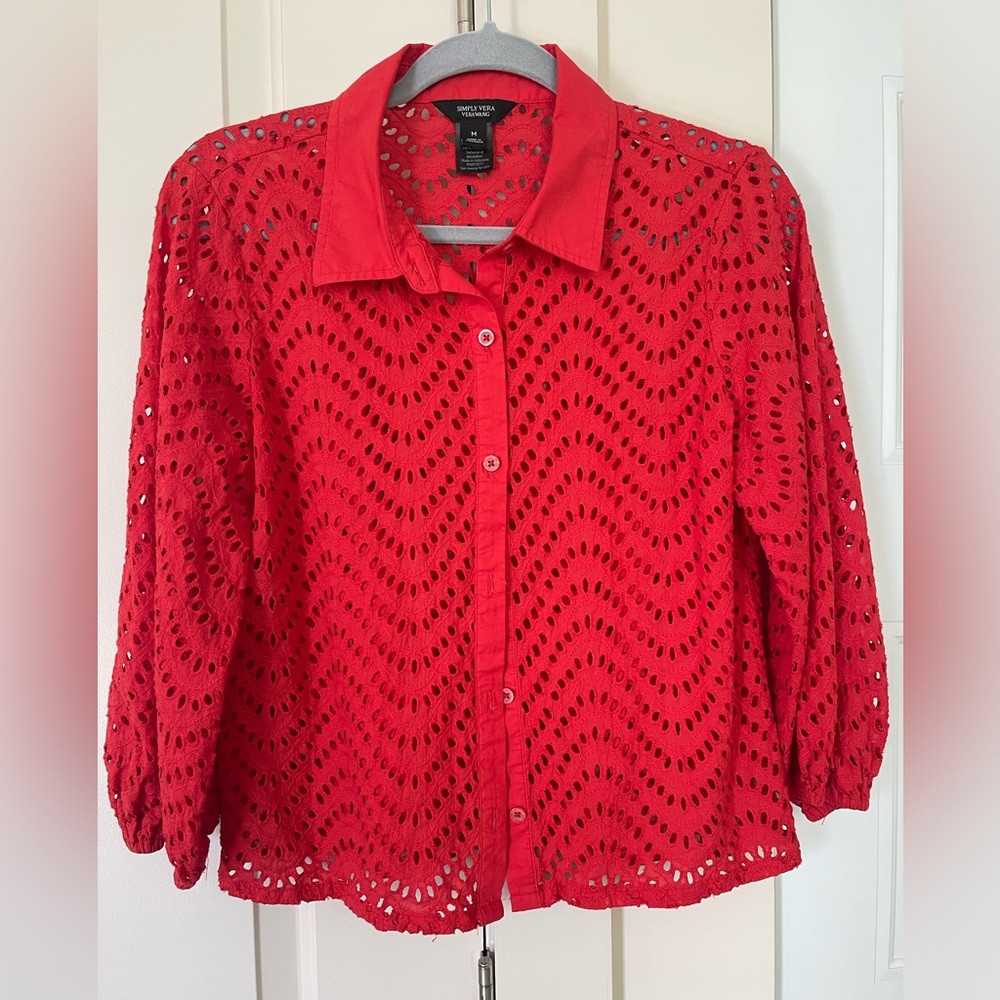 Simply Vera Vera Wang | Medium Long Sleeve Patterned Shirt